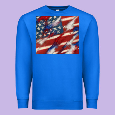 American Flag Glitter 4th Of July Premium Sweatshirt Designed By Cowgirlartshop