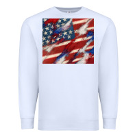 White American flag glitter 4th of july Premium Sweatshirt - CowGirlArtShop