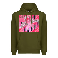 Army Green cancer awareness american flag Premium Hoodie - CowGirlArtShop