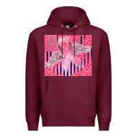 Burgundy cancer awareness american flag Premium Hoodie - CowGirlArtShop