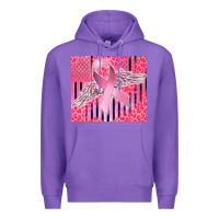 Purple cancer awareness american flag Premium Hoodie - CowGirlArtShop
