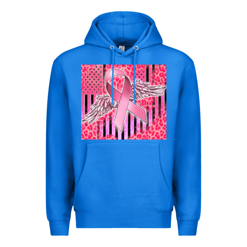 Cancer Awareness American Flag Premium Hoodie by CowGirlArtShop | Teevron