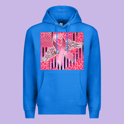 Cancer Awareness American Flag Premium Hoodie Designed By Cowgirlartshop