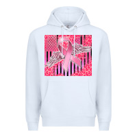 White cancer awareness american flag Premium Hoodie - CowGirlArtShop