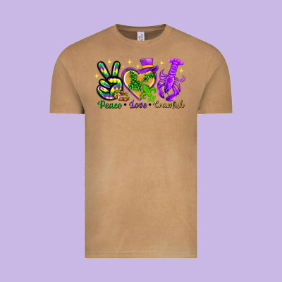 Peace Love Crawfish Vintage Tee Designed By Nancycooperartshop
