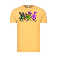 Vintage Mustard peace love crawfish Vintage Tee - NancyCooperArtShop
