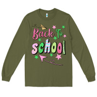 Army Green Back To School Long Sleeve Tee - BundleAndBundleShop