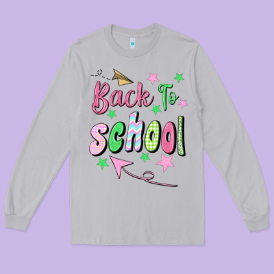 Back To School Long Sleeve Tee Designed By Bundleandbundleshop