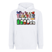 White battery life of teacher Heavyweight Hoodie - CowGirlArtShop