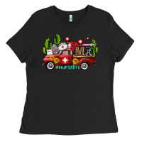 Black ma medical assistant nurse truck with cactus and sunflowers Ladies Tee - AdoDesignShop