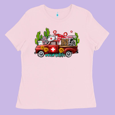 Ma Medical Assistant Nurse Truck With Cactus And Sunflowers Ladies Tee Designed By Adodesignshop