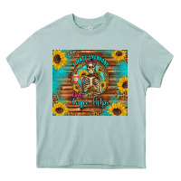 Arona i hate everyone but coffee helps western skeleton coffee sunflowers Heavy Core Tee - Artiststas