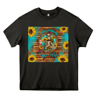 Asphalt i hate everyone but coffee helps western skeleton coffee sunflowers Heavy Core Tee - Artiststas