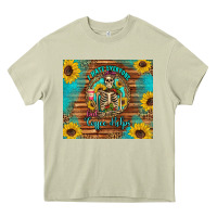 Mossy i hate everyone but coffee helps western skeleton coffee sunflowers Heavy Core Tee - Artiststas