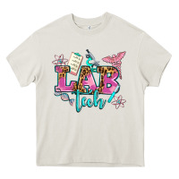 Cream lab tech Heavy Core Tee - AdoDesignShop