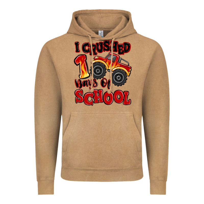 I Crushed 100 Days Of School Monster Truck Vintage Hoodie by MaliasSmallBusiness | Teevron