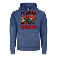 Vintage Denim i crushed 100 days of school monster truck Vintage Hoodie - MaliasSmallBusiness