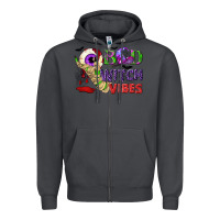 Smoke Bad witch vibes Zipper Hoodie - NancyCooperArtShop