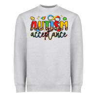 Heather Grey autism acceptance Heavyweight Sweatshirt - LillyAllenDesigns
