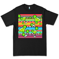 Black margarita serape seamless pattern Premium Tee - BundleAndBundleShop