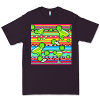 Plum margarita serape seamless pattern Premium Tee - BundleAndBundleShop