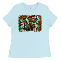 Baby Blue christmas indian headdress Ladies Tee - JahusDesignShop
