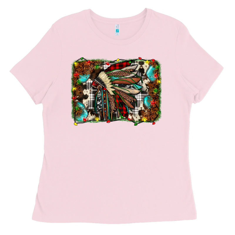 Christmas Indian Headdress Ladies Tee by JahusDesignShop | Teevron