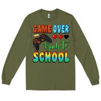Army Green game over back to school Long Sleeve Tee - BundleAndBundleShop