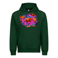 Forest Green halloween pumpkin patch  4 Urban Hoodie - BundleAndBundleShop