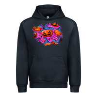 Navy halloween pumpkin patch  4 Urban Hoodie - BundleAndBundleShop