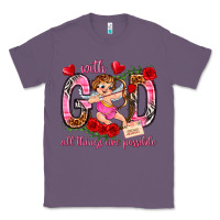 Lavender with god all things are possible Classic Tee - NancyCooperArtShop