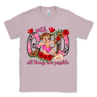 Lilac with god all things are possible Classic Tee - NancyCooperArtShop