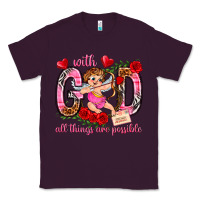 Plum with god all things are possible Classic Tee - NancyCooperArtShop