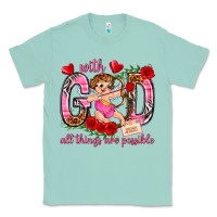 Seafoam with god all things are possible Classic Tee - NancyCooperArtShop