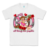 White with god all things are possible Classic Tee - NancyCooperArtShop