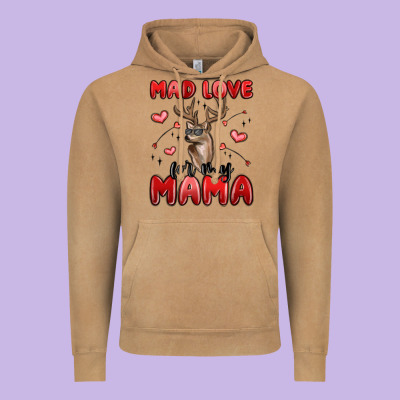 Mad Love For My Mama Vintage Hoodie Designed By Maliassmallbusiness