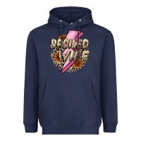 Navy Spoiled Wife Mother's Day Heavyweight Hoodie - CowGirlArtShop