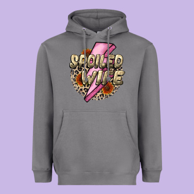 Spoiled Wife Mother's Day Heavyweight Hoodie Designed By Cowgirlartshop