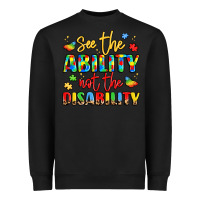Black see the ability not the disability Heavyweight Sweatshirt - LillyAllenDesigns