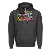 Charcoal Heather 70's made 80's raised afro messy bun Zipper Hoodie - texasbilliewilder