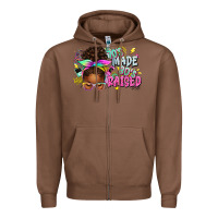 Chestnut 70's made 80's raised afro messy bun Zipper Hoodie - texasbilliewilder