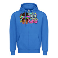 True Royal 70's made 80's raised afro messy bun Zipper Hoodie - texasbilliewilder