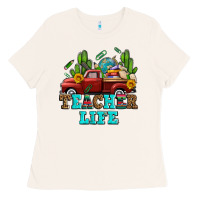 Teacher Life Western Truck And Books Ladies Tee | Teevron
