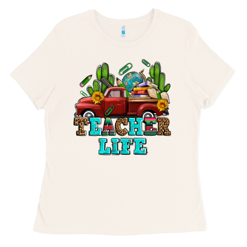Teacher Life Western Truck And Books Ladies Tee by AdoDesignShop | Teevron