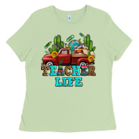 Matcha teacher life western truck and books Ladies Tee - AdoDesignShop