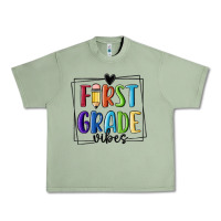 Oil Green 1st grade vibes Urban Heavy Tee - MaliasSmallBusiness