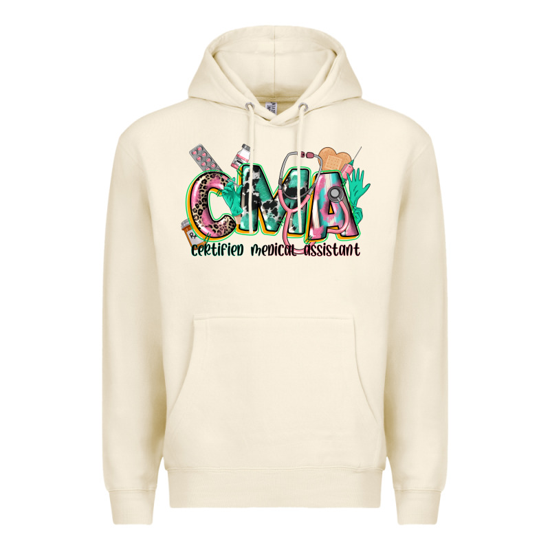 Certified Medical Assistant Premium Hoodie by CowGirlArtShop | Teevron