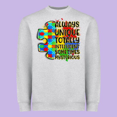 Always Unique Totally Intelligent Sometimes Myster Heavyweight Sweatshirt Designed By Lillyallendesigns