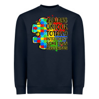 Navy always unique totally intelligent sometimes myster Heavyweight Sweatshirt - LillyAllenDesigns