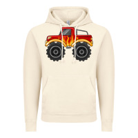 Vintage Artic monster truck with flames Vintage Hoodie - MaliasSmallBusiness